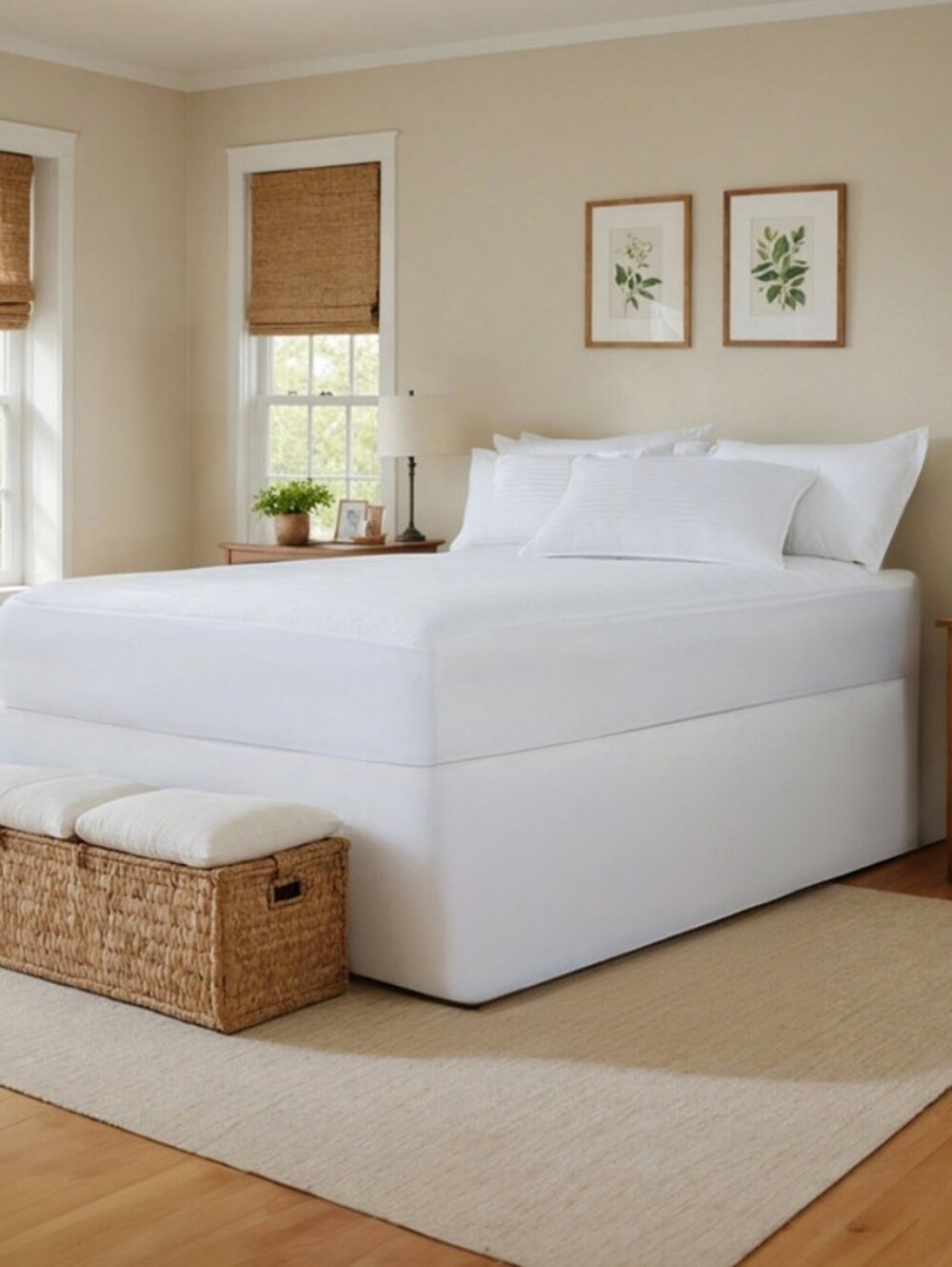 Ienjoy Padded 15" Fitted Quilted Mattress Protector,, Twin